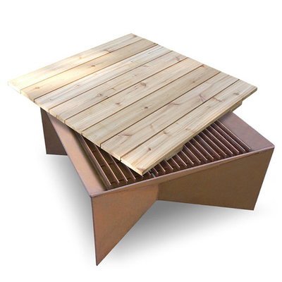Lò đốt gỗ Corten Steel Metal Garden Fire Pit &amp; BBQ