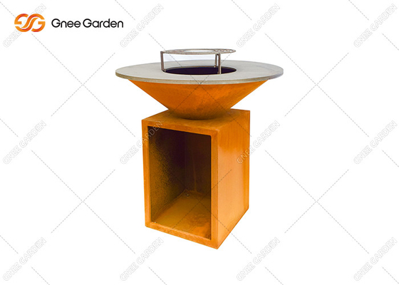 Bếp than Corten Thép Gia đình Lò sưởi ngoài trời Bàn nướng Corten Thép Bbq