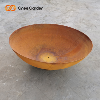 Gỗ đốt kim loại Bát lửa ngoài trời Corten thép Hố lửa