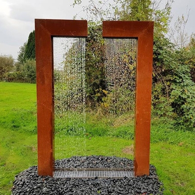 Đồ trang trí sân vườn bằng kim loại ngoài trời Tính năng nước thép Corten