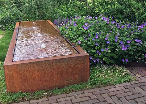 Corten Steel Garden Fountain Tính năng nước cho trang trí ngoài trời