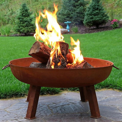 10 * 42inch Hố lửa kim loại hạng nặng Hố lửa lớn Bonfire Lò than bằng chứng thời tiết