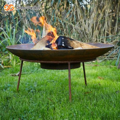 Hố lửa cắm trại bằng thép lớn ngoài trời của SGS Hố lửa bằng thép Corten 150cm