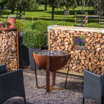 Dia 1000mm Classic Corten Steel Fire Pit Vòng Bbq Fire Pit Rustproof