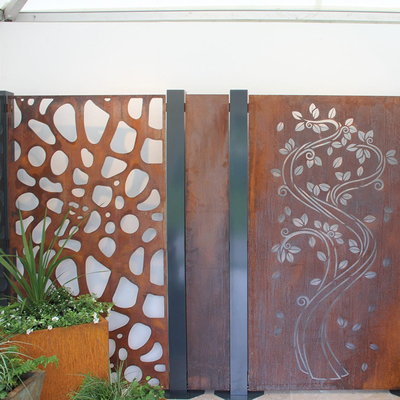Trang trí sân vườn Corten Steel Tấm bảo mật thân thiện với môi trường