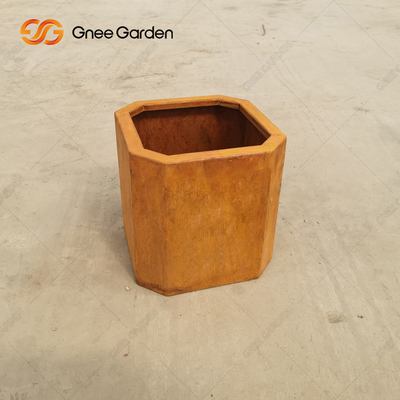 Cảnh quan sân vườn ngoài trời Hộp trồng cây bằng thép Corten chống chịu thời tiết mộc mạc