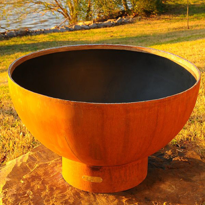 Lò sưởi cắt bằng laser có thể tùy chỉnh Hố lửa bằng thép Corten di động ngoài trời Prerusted