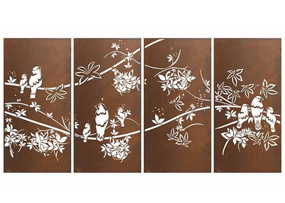 Màn hình cắt laser Corten chống ăn mòn ngoài trời cho sân sau