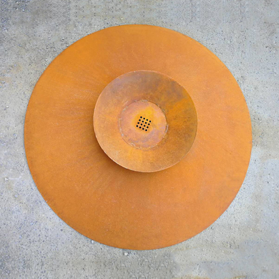 Ngoài trời Hố lửa bằng thép Corten Rusty Burner ngoài trời cho sân sau