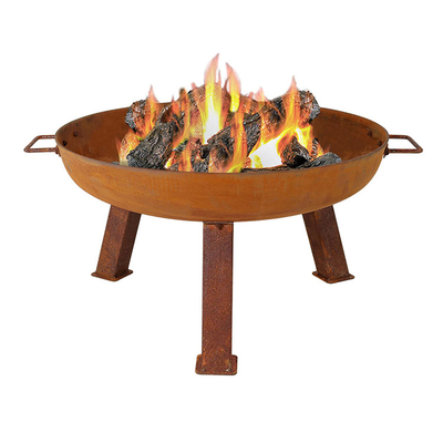 Thép ngoài trời Hố cháy Gỗ Đốt Vườn Trang trí Corten Thép Hố Cháy Bát