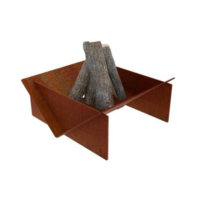 Lò sưởi bằng thép Corten có thể tháo rời GN-FP-333 Hệ thống sưởi ngoài trời tự nhiên Rusted