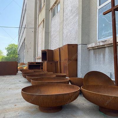 Vườn thép Corten Lò sưởi ngoài trời Lò sưởi hiện đại Lò sưởi đốt gỗ