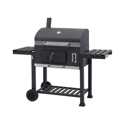 115cmx46cm Bàn nướng ngoài trời di động màu đen cho bếp nướng thịt