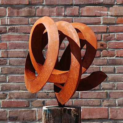 Vườn Gnee Cổ điển Ngoài trời Rusty Vườn kim loại Tác phẩm điêu khắc trừu tượng Có thể tùy chỉnh