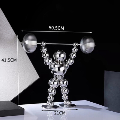Tượng thể dục nghệ thuật điêu khắc bằng thép không gỉ cao 41,5cm cho gia đình