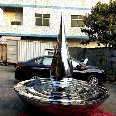 Hình bầu dục Hình cầu 304 Hiện đại bằng thép không gỉ điêu khắc ngoài trời Sáng tạo
