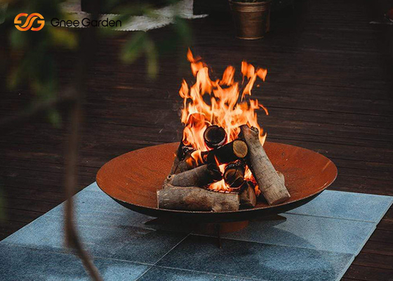 Sân sau Brazier Sân sau Firepit Khu vườn đốt củi Corten Thép ngoài trời Hố cứu hỏa ngoài trời