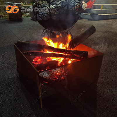 Lò đốt gỗ Corten Steel Metal Garden Fire Pit &amp; BBQ