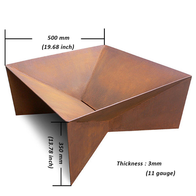 Lò đốt gỗ Corten Steel Metal Garden Fire Pit &amp; BBQ