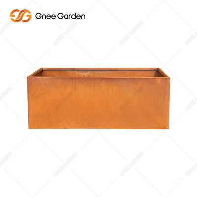 Corten lớn ngoài trời kim loại trang trí trồng cây trồng tường kim loại hình chữ nhật