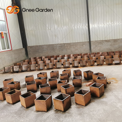 Corten lớn ngoài trời kim loại trang trí trồng cây trồng tường kim loại hình chữ nhật
