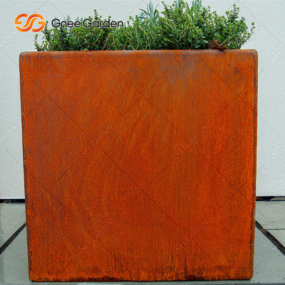 Vườn hoa Chậu cây bằng kim loại Hộp trồng cây bằng thép Corten