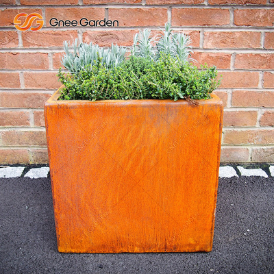 Tùy chỉnh Hộp trồng vườn bằng thép Corten Chậu hoa lớn