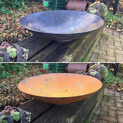 Patio thép kim loại gỗ đốt hố lửa cho sân vườn