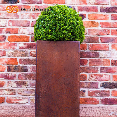 Hộp treo tường bằng kim loại rỉ sét Hộp hoa bằng thép Corten