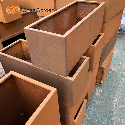 Hộp trồng cây bằng thép Corten Nồi trồng hoa Corten Máy hàn kim loại