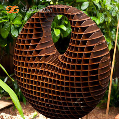 Tượng điêu khắc trang trí bằng kim loại vàng cổ điển bằng thép Corten