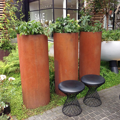890 * 720 * 440mm Chậu trồng cây ngoài trời bằng kim loại lớn Corten Chống chịu thời tiết