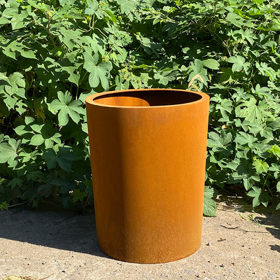 Hộp trồng cây bằng kim loại gỉ 2.0-10mm Trang trí sân vườn Chậu cây bằng thép Corten