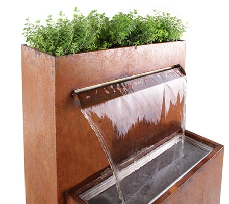 Đài phun nước ngoài trời Đồ trang trí sân vườn Corten Thép Tính năng nước