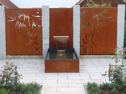 Corten Garden Water Fountain Trang trí ngoài trời Thác nước lọ hoa