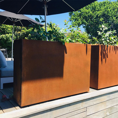 Vườn trang trí hình chữ nhật bằng thép Corten 1,5mm có thể tùy chỉnh