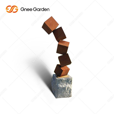 Độ dày 5-8mm Kim loại lớn Rusty Garden Điêu khắc Cảnh quan sân vườn thủ công