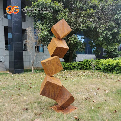 Độ dày 5-8mm Kim loại lớn Rusty Garden Điêu khắc Cảnh quan sân vườn thủ công