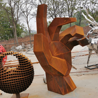 Đồ trang trí sân vườn bằng kim loại gỉ 175cm Tác phẩm điêu khắc bằng thép Corten để trang trí công viên