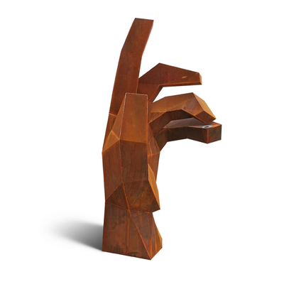 Đồ trang trí sân vườn bằng kim loại gỉ 175cm Tác phẩm điêu khắc bằng thép Corten để trang trí công viên