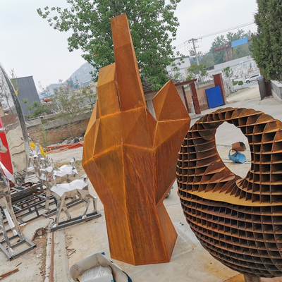 Đồ trang trí sân vườn bằng kim loại gỉ 175cm Tác phẩm điêu khắc bằng thép Corten để trang trí công viên