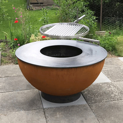 Chống gỉ Đốt gỗ không khói Firepit Thịt nướng Brazier Pre Weathered