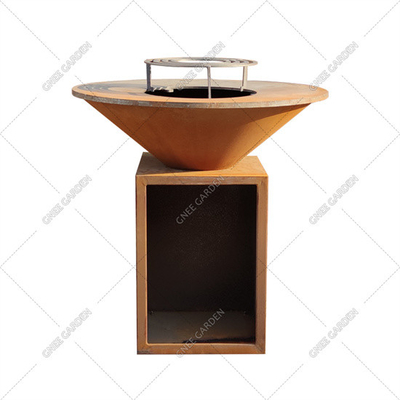 Tùy chỉnh Corten Steel Bbq Grill Vườn nướng than nướng Độ bền cao