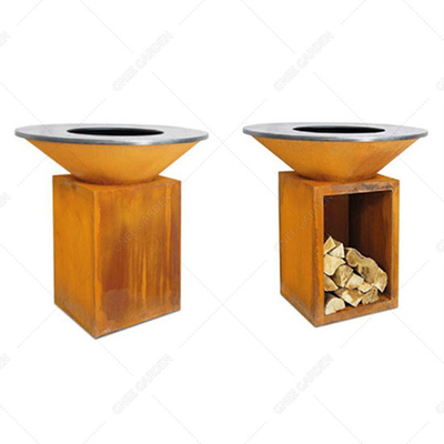 Hố lửa tròn bằng thép Corten được tin cậy Cắm trại Hố lửa bằng thép Corten 120cm