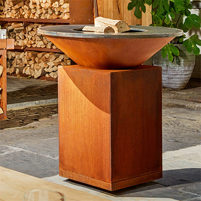 Hố lửa tròn bằng thép Corten được tin cậy Cắm trại Hố lửa bằng thép Corten 120cm