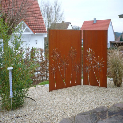 Tấm màn hình sân vườn bằng thép Corten trang trí chạm khắc Dịch vụ OEM ODM