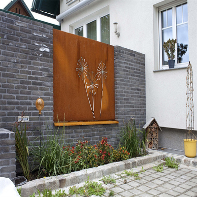 Tấm màn hình sân vườn bằng thép Corten trang trí chạm khắc Dịch vụ OEM ODM