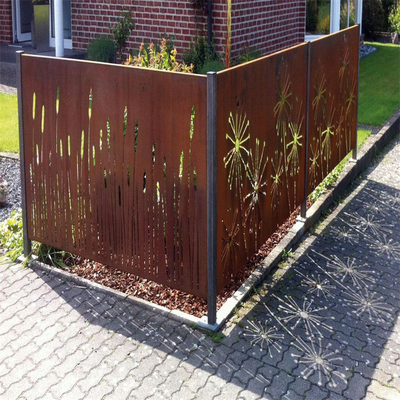 Sản phẩm vườn kim loại có độ cứng cao Màn hình riêng tư bằng thép Corten Tinh tế