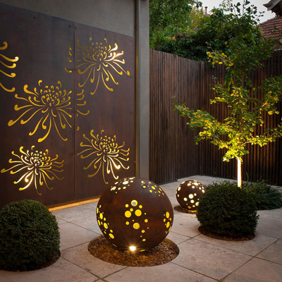 Trang trí tùy chỉnh Sản phẩm vườn kim loại Tấm màn hình thép Corten Bằng chứng thời tiết