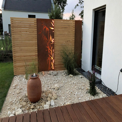 Nghệ thuật kiến ​​trúc Sản phẩm vườn kim loại Màn hình vườn thép Corten chắc chắn